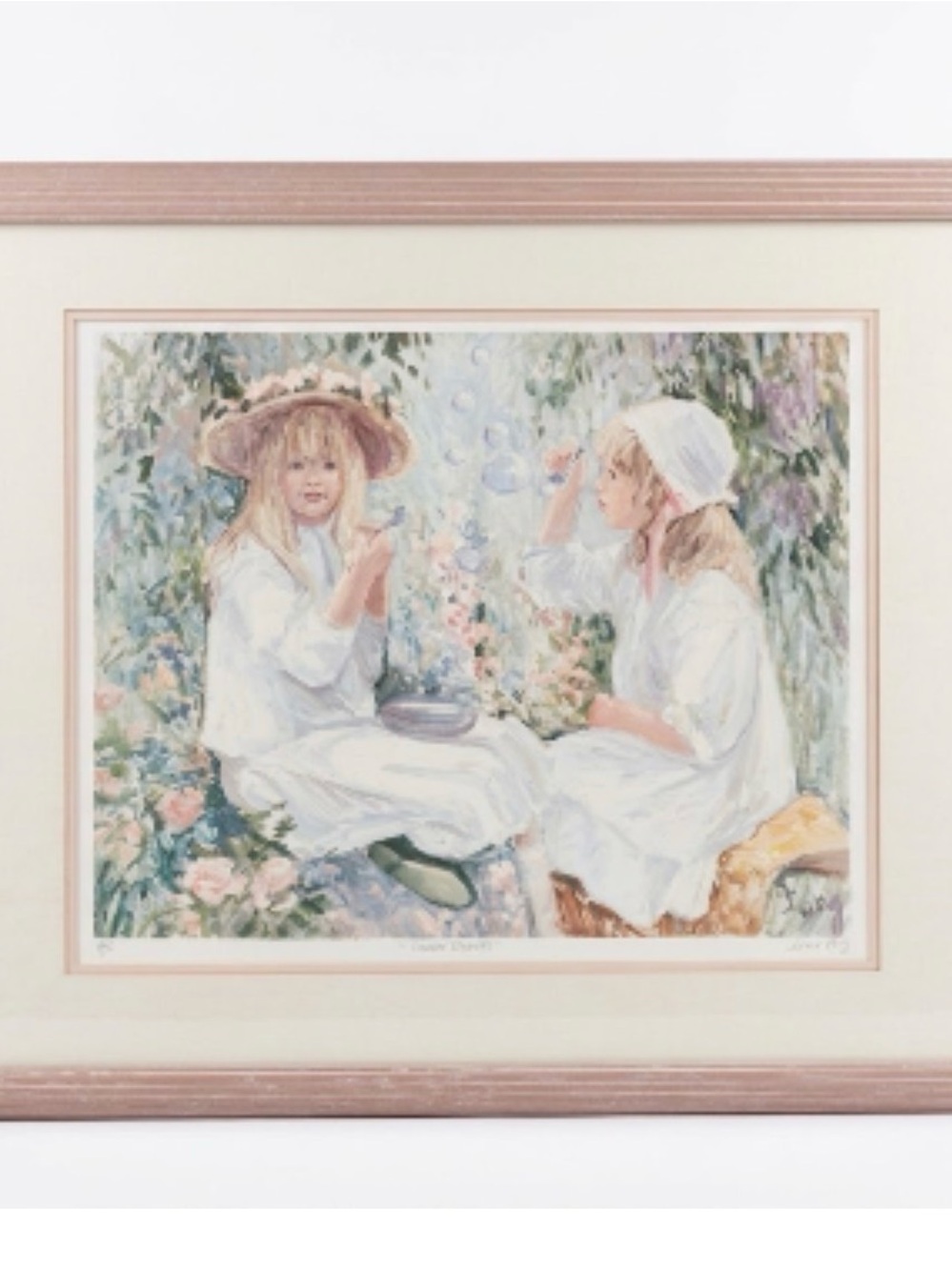 Irene Borg "Ballet Bubbles" Framed Limited Edition Lithograph Signed & Numbered